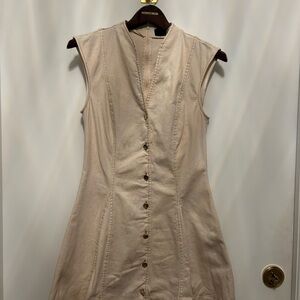 Zara Cream Button-Front Mini Dress